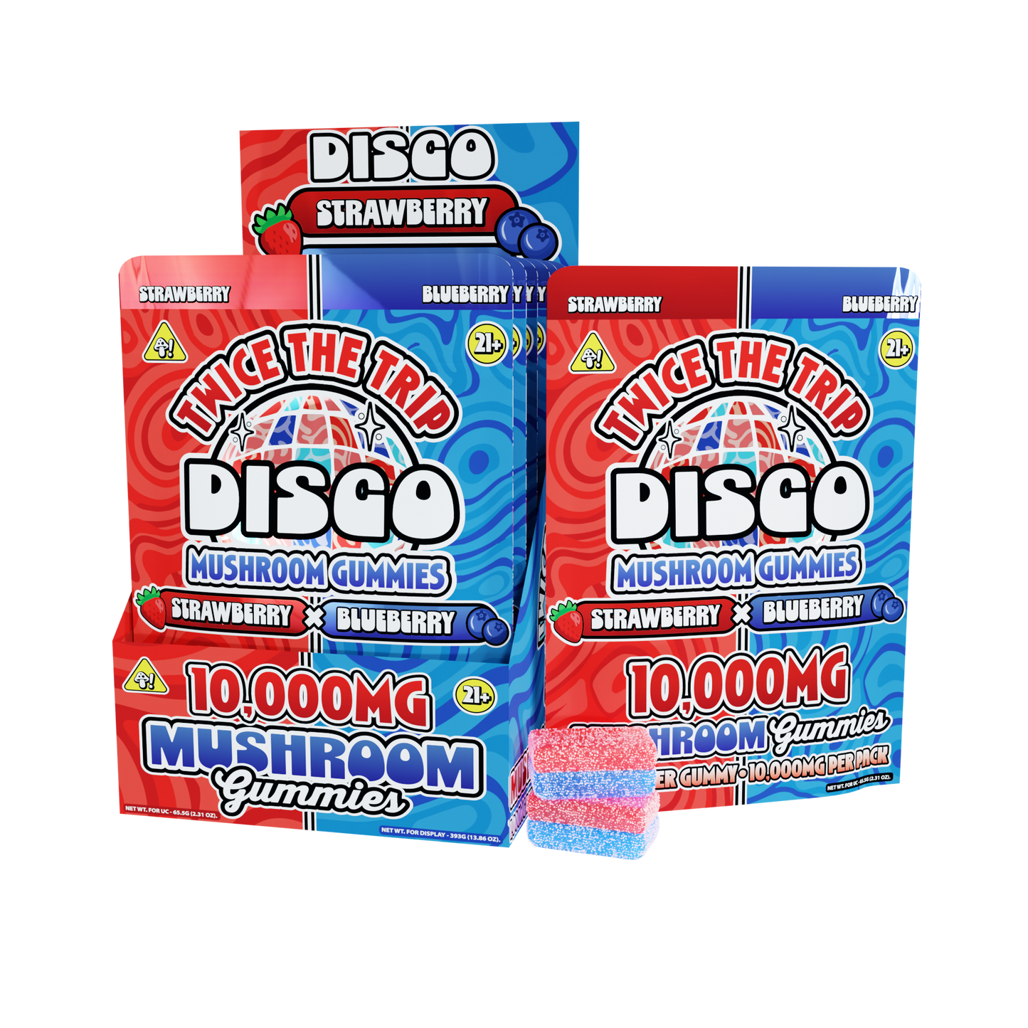 Disco By Chapo Extrax Twice The Trip Magic Mushroom Gummies 10g 10ct (6/Pack) [DROPSHIP]