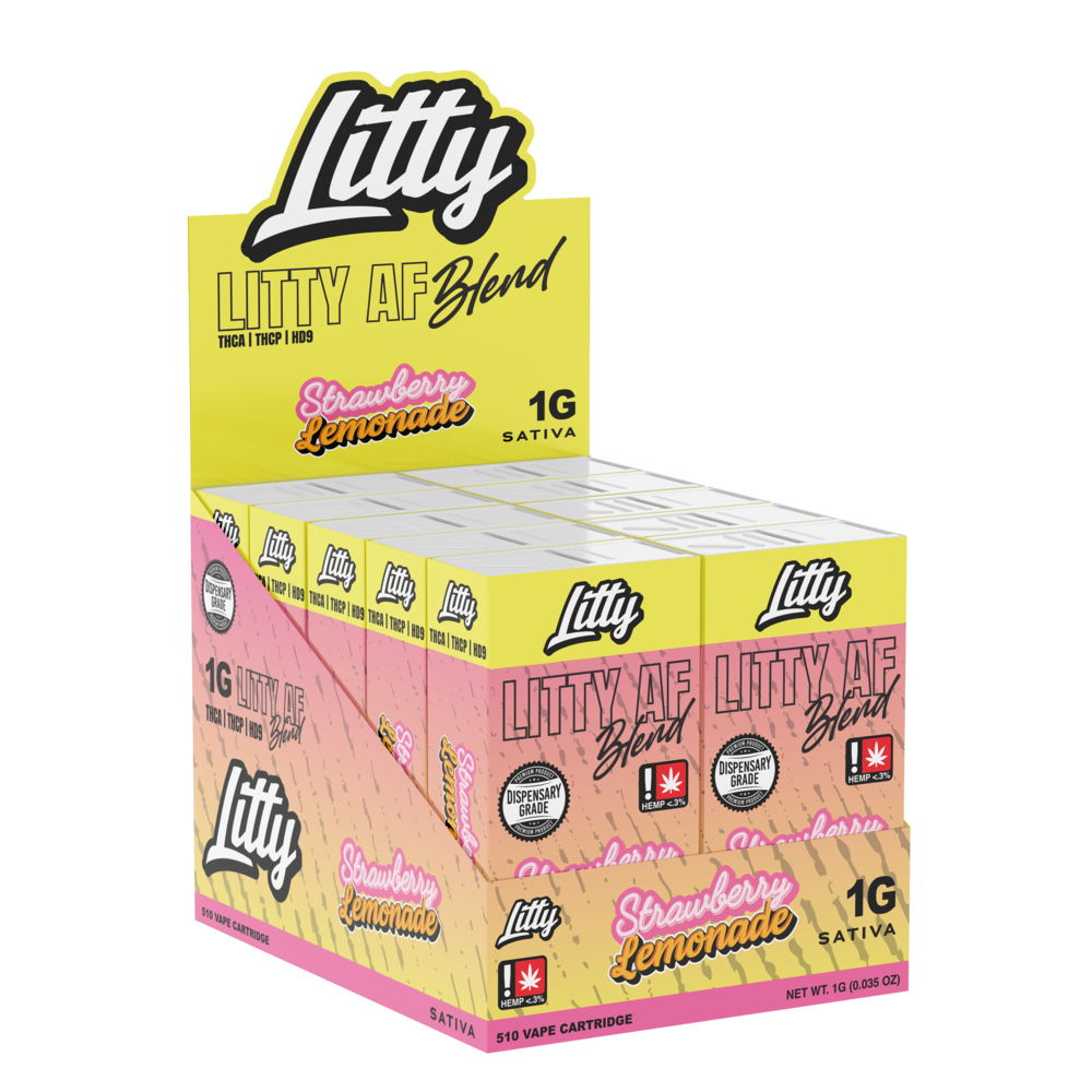 Litty AF Blend THC-A Cartridge 1g (10/Pack) [DROPSHIP]