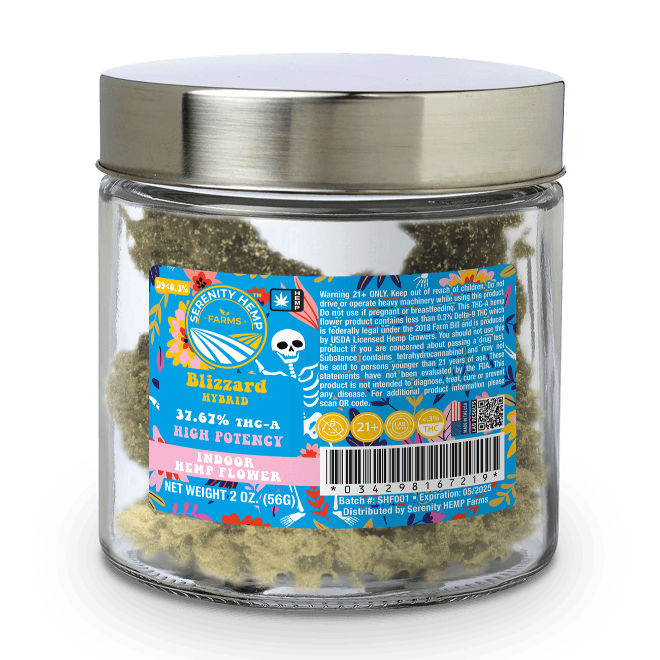 Serenity Hemp THC-A Flower Jar 2oz (SINGLE) [DROPSHIP]