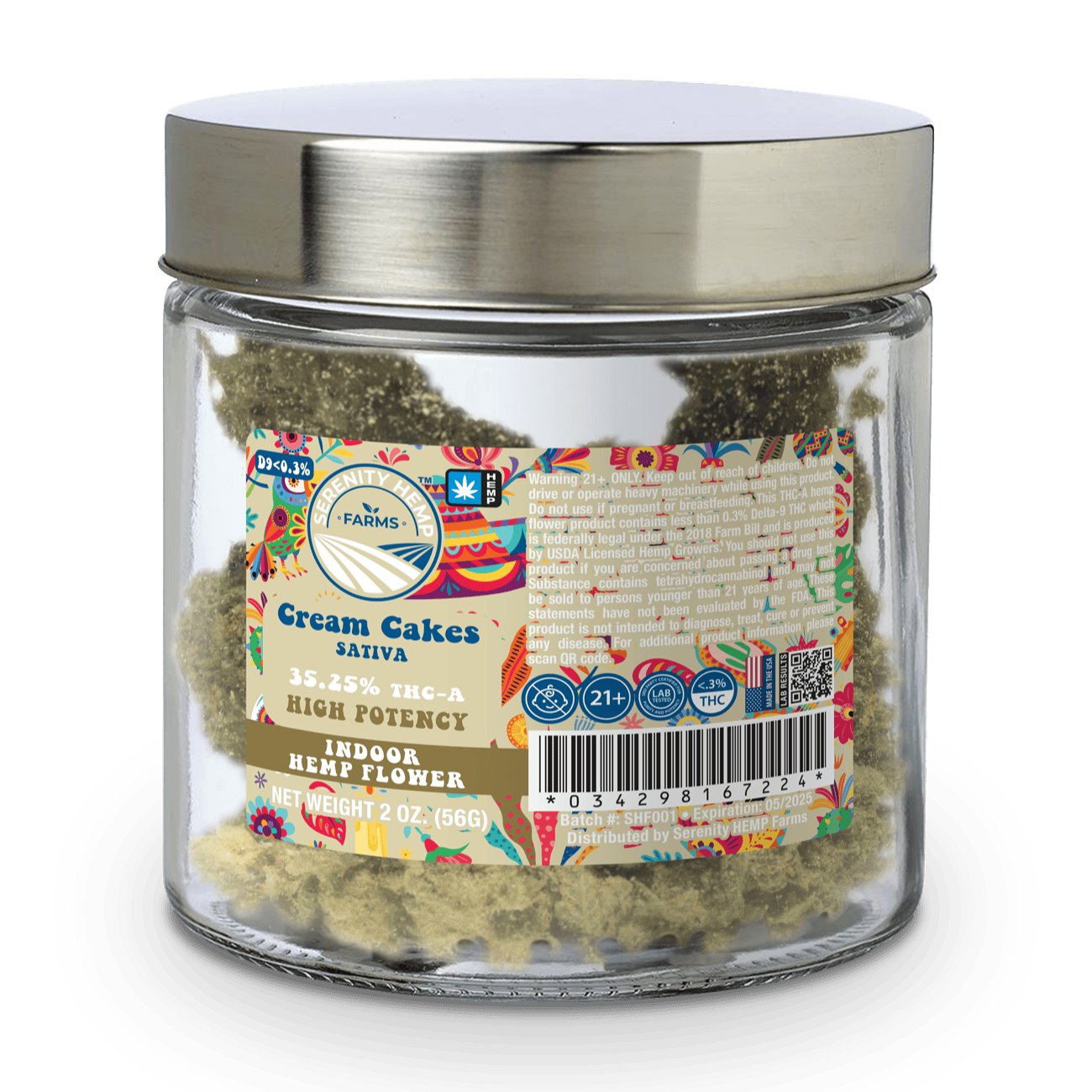 Serenity Hemp THC-A Flower Jar 2oz (SINGLE) [DROPSHIP]