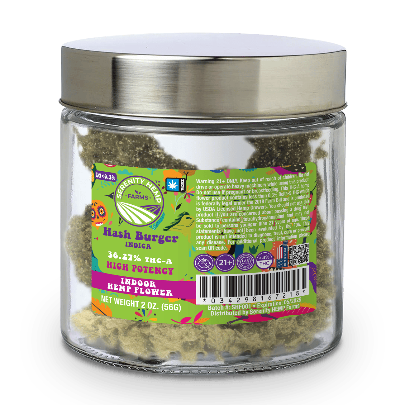 Serenity Hemp THC-A Flower Jar 2oz (SINGLE) [DROPSHIP]
