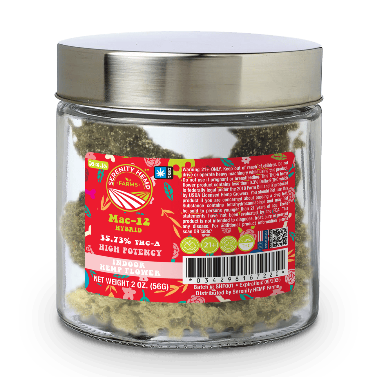 Serenity Hemp THC-A Flower Jar 2oz (SINGLE) [DROPSHIP]