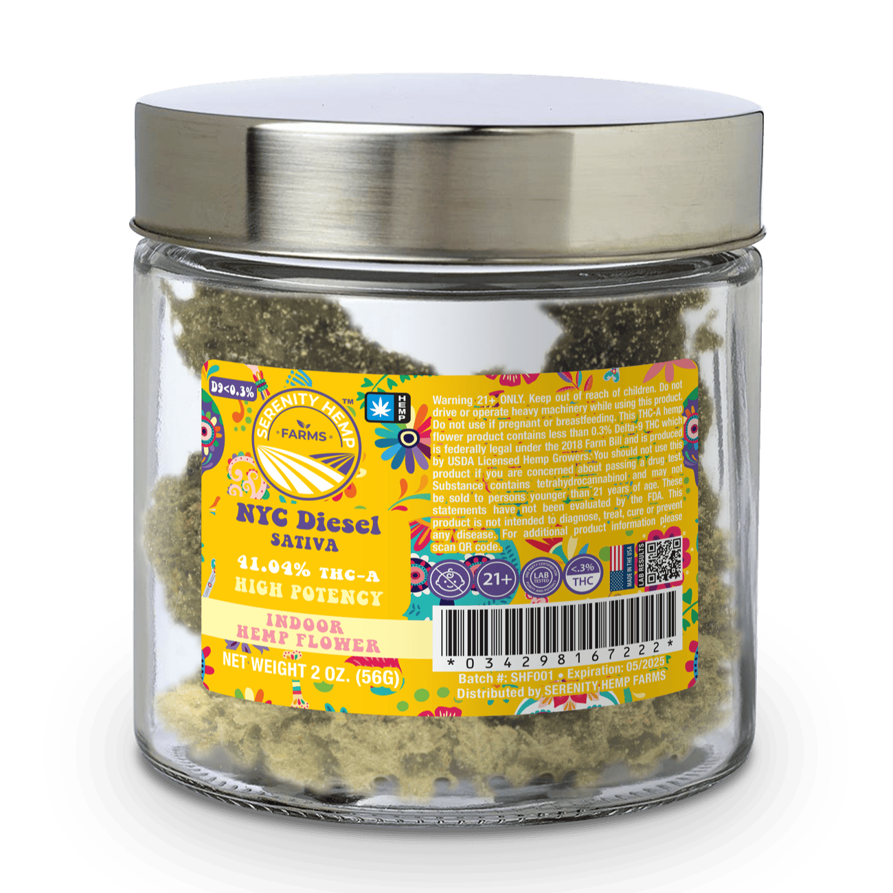Serenity Hemp THC-A Flower Jar 2oz (SINGLE) [DROPSHIP]