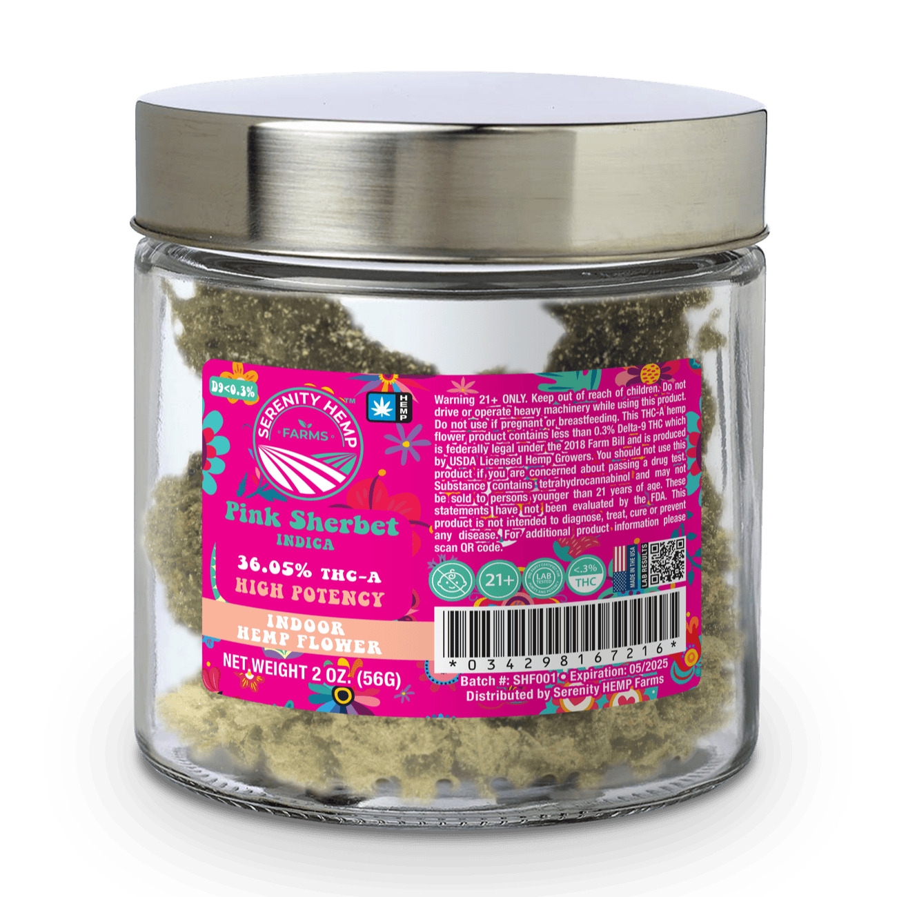 Serenity Hemp THC-A Flower Jar 2oz (SINGLE) [DROPSHIP]