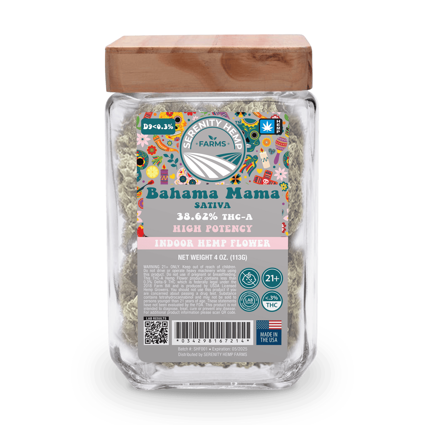 Serenity Hemp THC-A Flower Jar 4oz (SINGLE) [DROPSHIP]