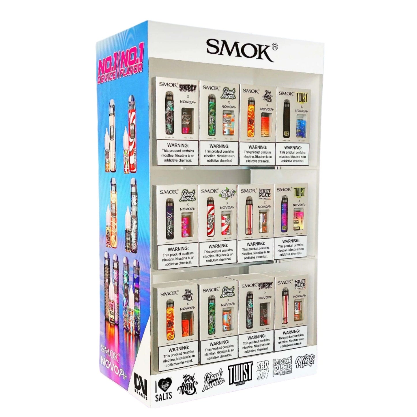 SMOK Novo Pro Kit x DV Brands 36 Device & Bottle Display