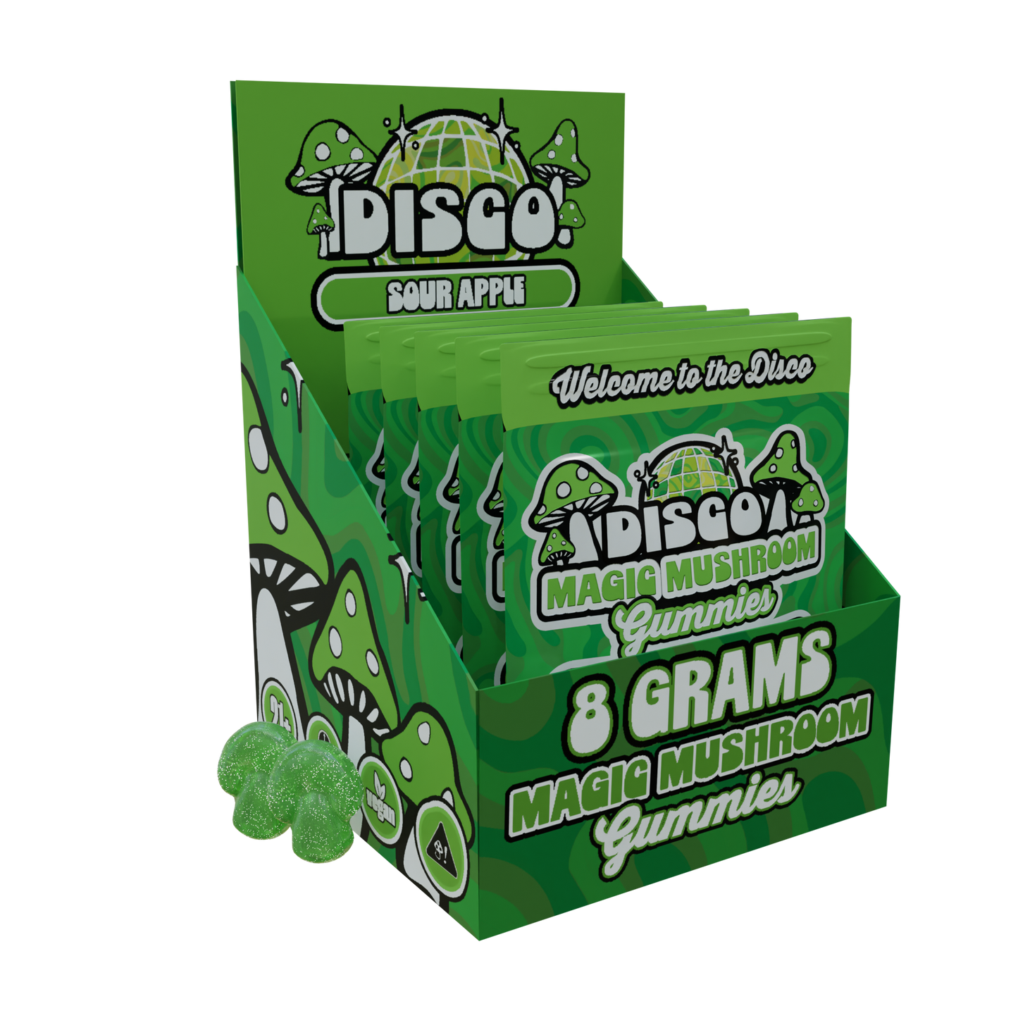 Disco By Chapo Extrax Magic Mushroom Gummies 8g 8ct (6/Pack) [DROPSHIP]