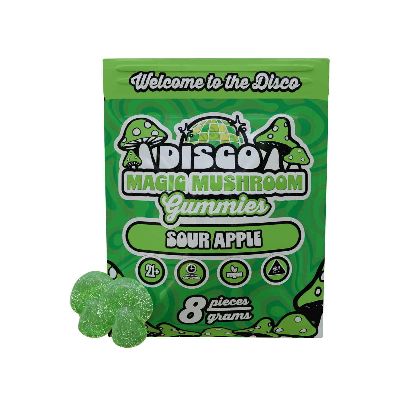 Disco By Chapo Extrax Magic Mushroom Gummies 8g 8ct (6/Pack) [DROPSHIP]