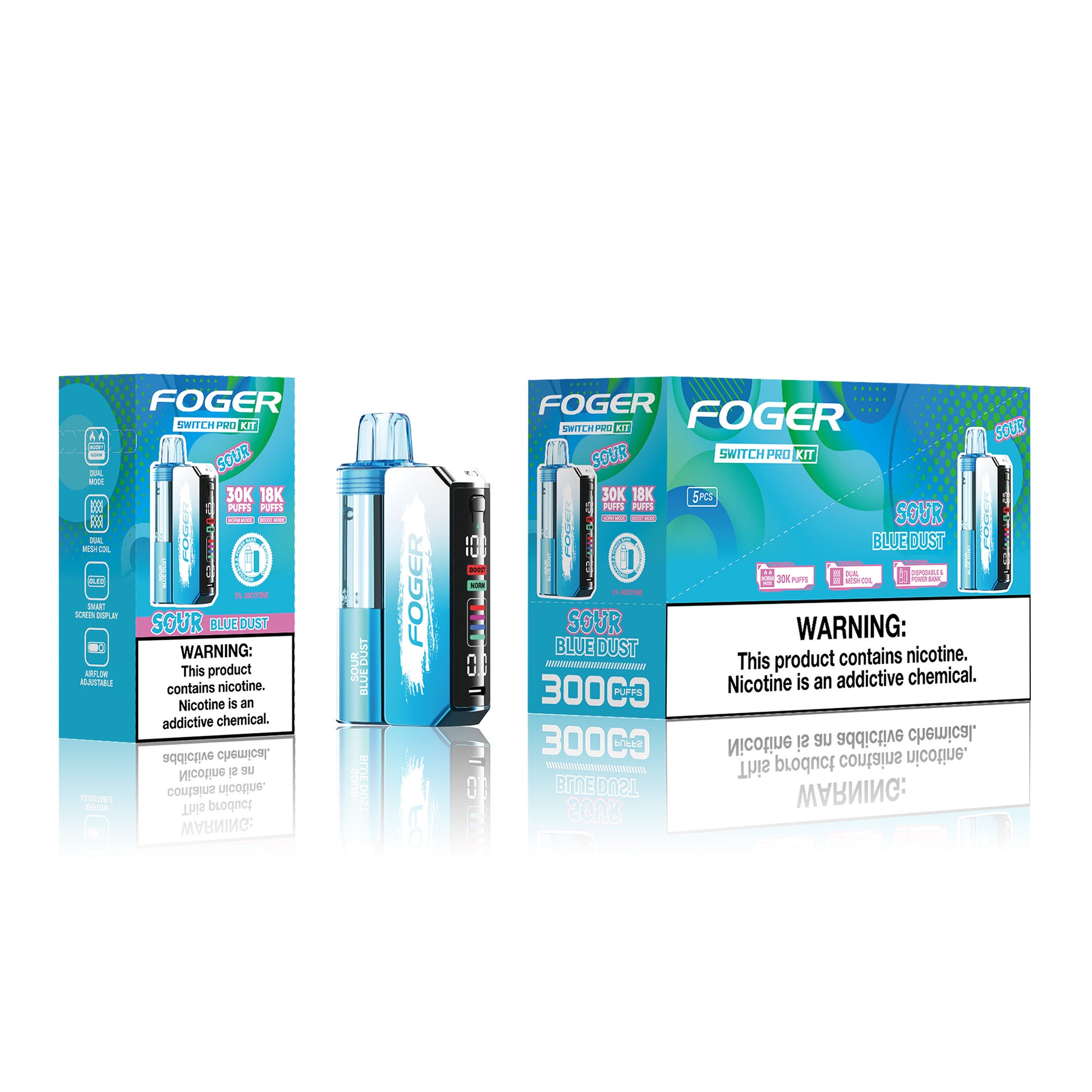 Foger Switch Pro Disposable Kit 19mL (5/pack) LA Vapor Inc Foger Switch Pro Disposable Kit 19mL (5/pack) LA Vapor Inc