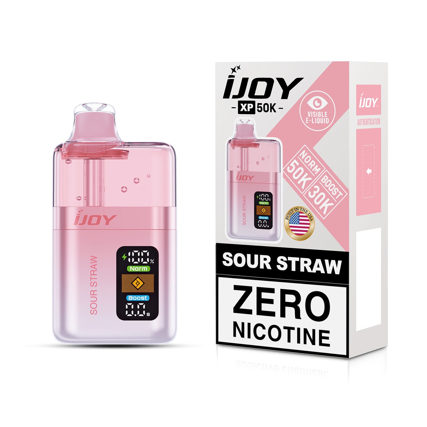 iJoy XP50K Zero Nicotine Disposable 20mL (5/pack) [Built in USA]