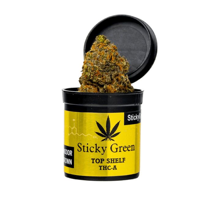 Sticky Green THC-A Flower Jar 1g (SINGLE)