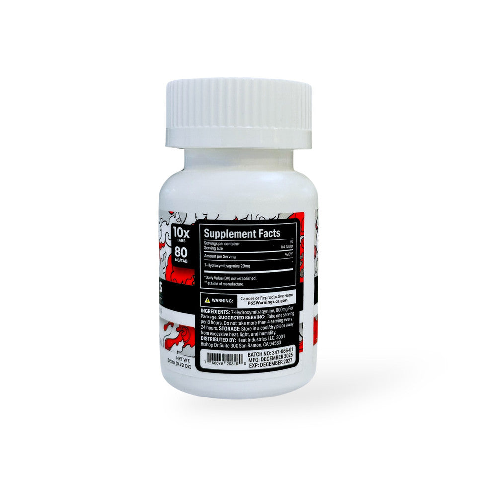 Straight Heat 7Hydroxy Eighties Tabs Bottle 80mg 10ct (SINGLE)