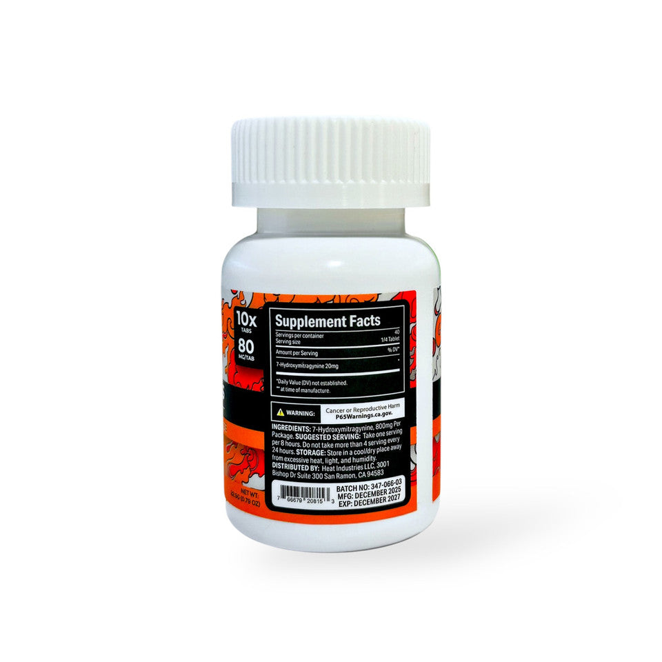 Straight Heat 7Hydroxy Eighties Tabs Bottle 80mg 10ct (SINGLE)