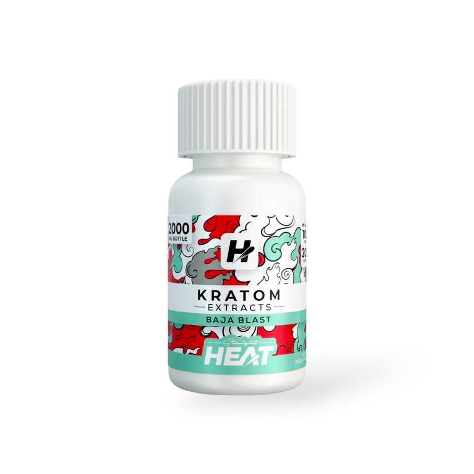 Straight Heat Kratom Extract Tabs Bottle 200mg 10ct (SINGLE)