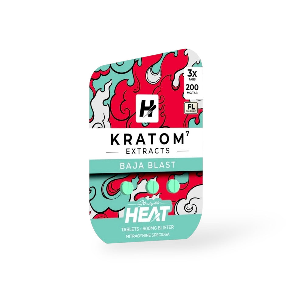 Straight Heat Kratom Extract Tabs 200mg 3ct (SINGLE)