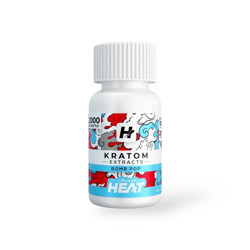 Straight Heat Kratom Extract Tabs Bottle 200mg 10ct (SINGLE)