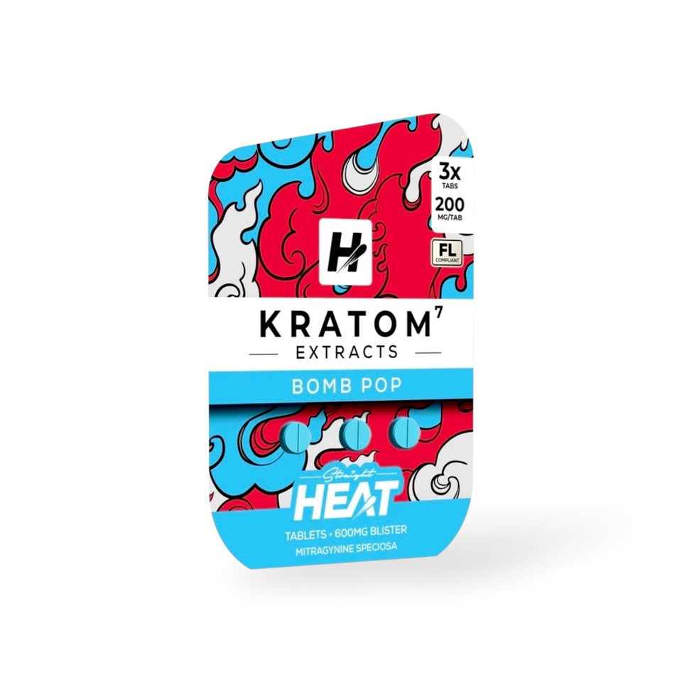 Straight Heat Kratom Extract Tabs 200mg 3ct (SINGLE)
