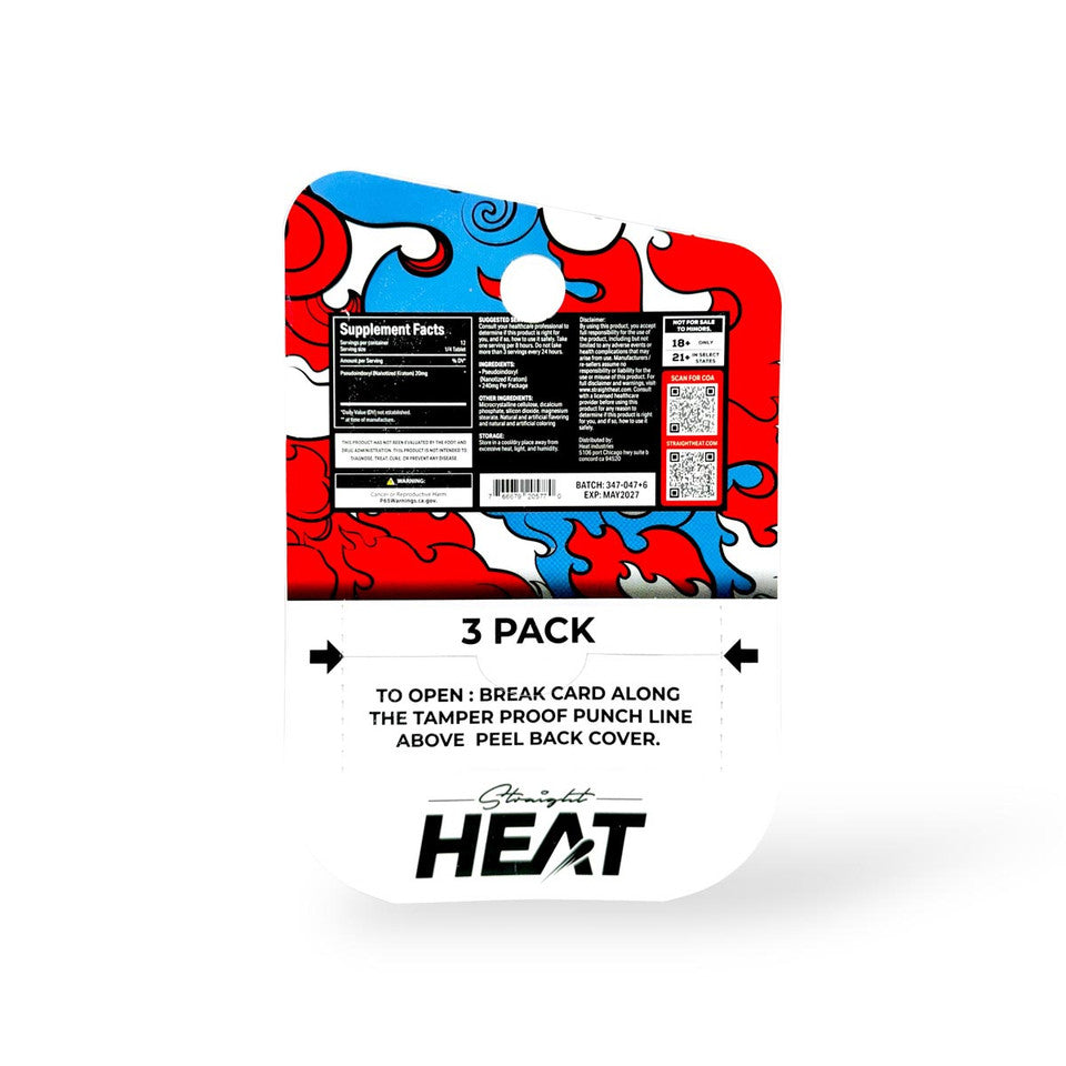 Straight Heat Pseudo Eighties Tabs 80mg 3ct (SINGLE)