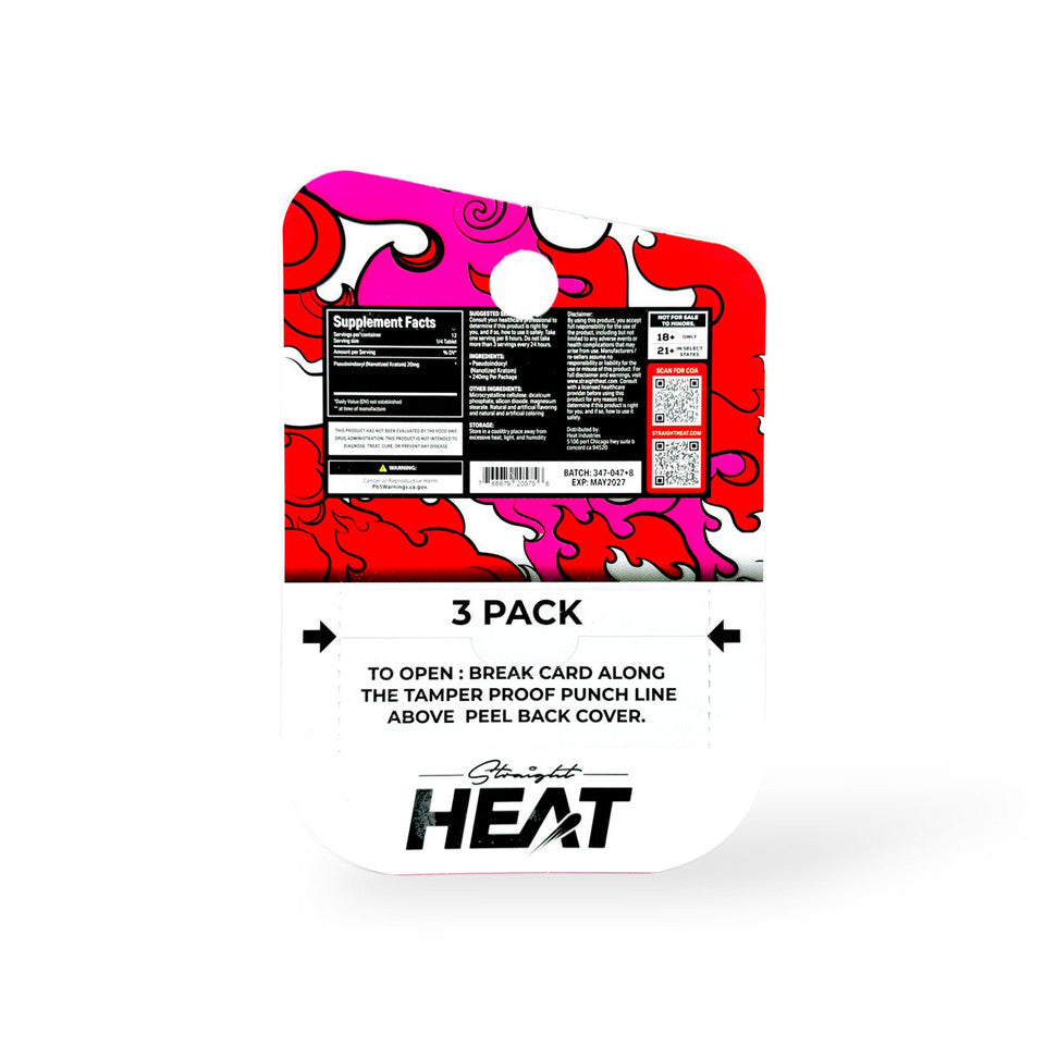 Straight Heat Pseudo Eighties Tabs 80mg 3ct (SINGLE)