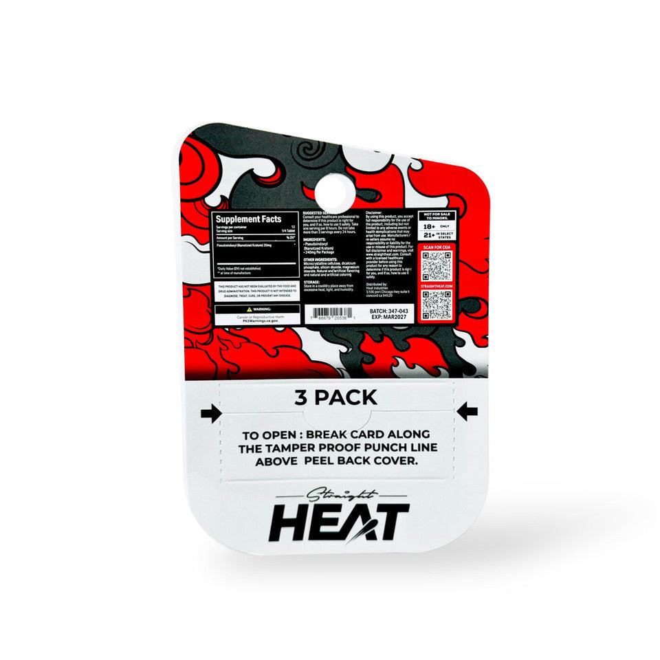 Straight Heat Pseudo Eighties Tabs 80mg 3ct (SINGLE)