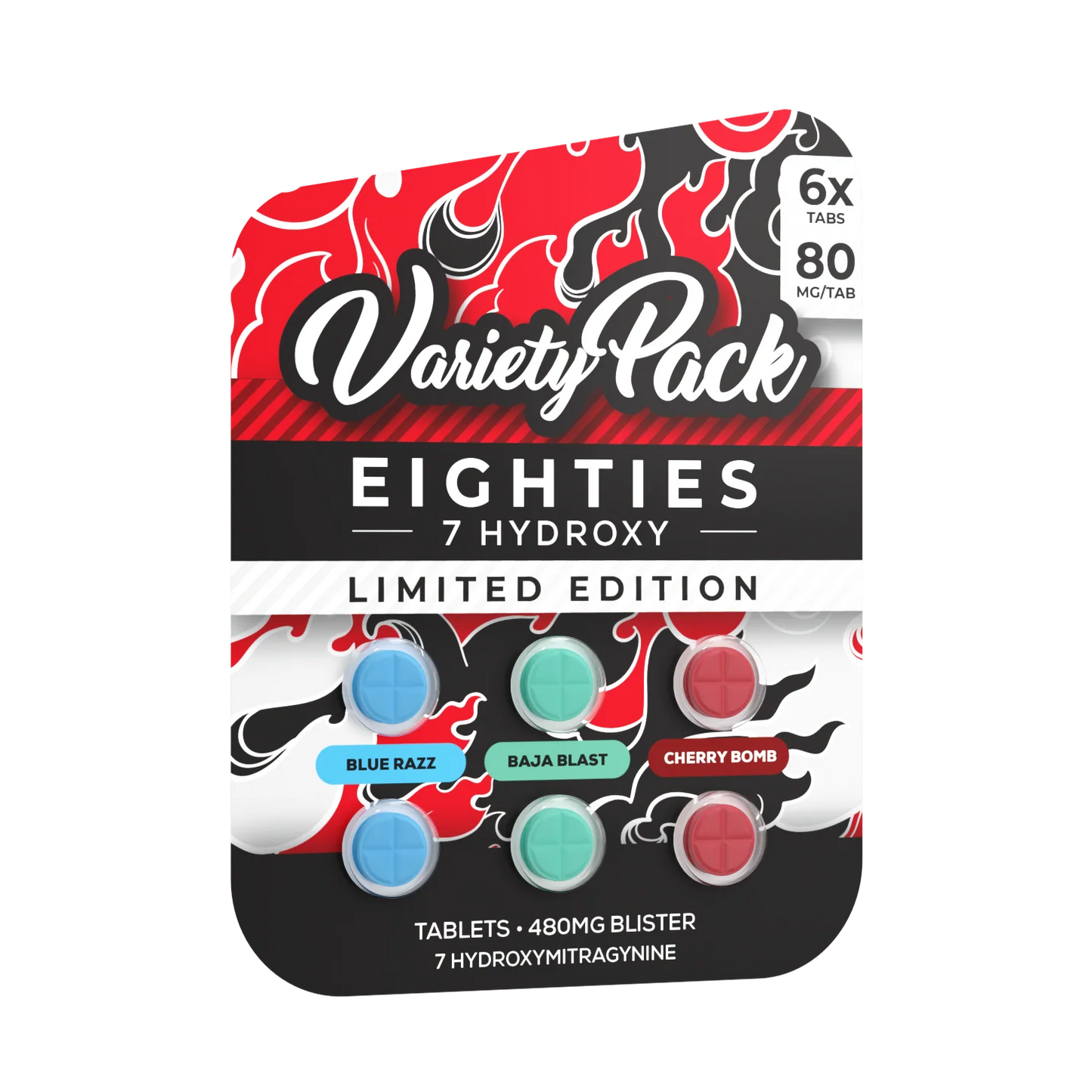 Straight Heat 7Hydroxy Eighties Tabs 80mg 6ct (SINGLE)