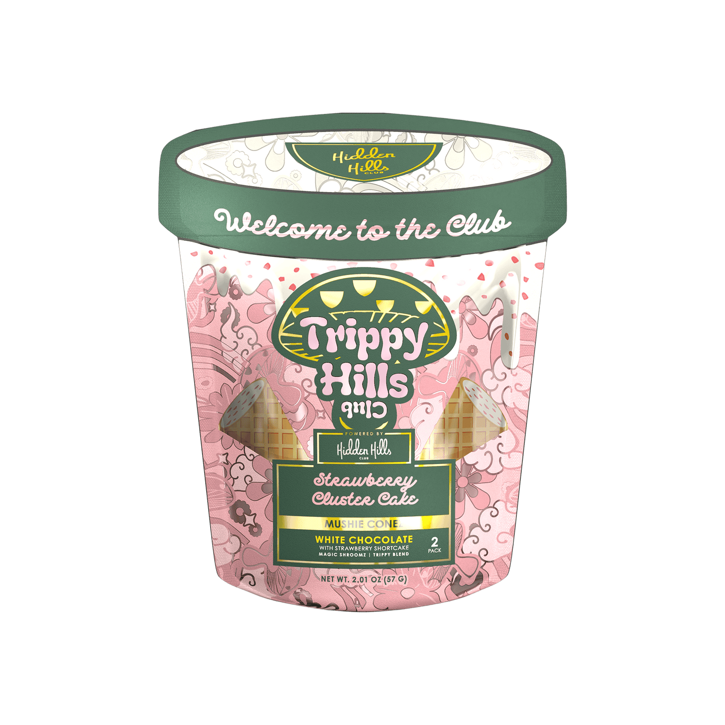 Hidden Hills Trippy Mushie Conez 2ct (5/pack)