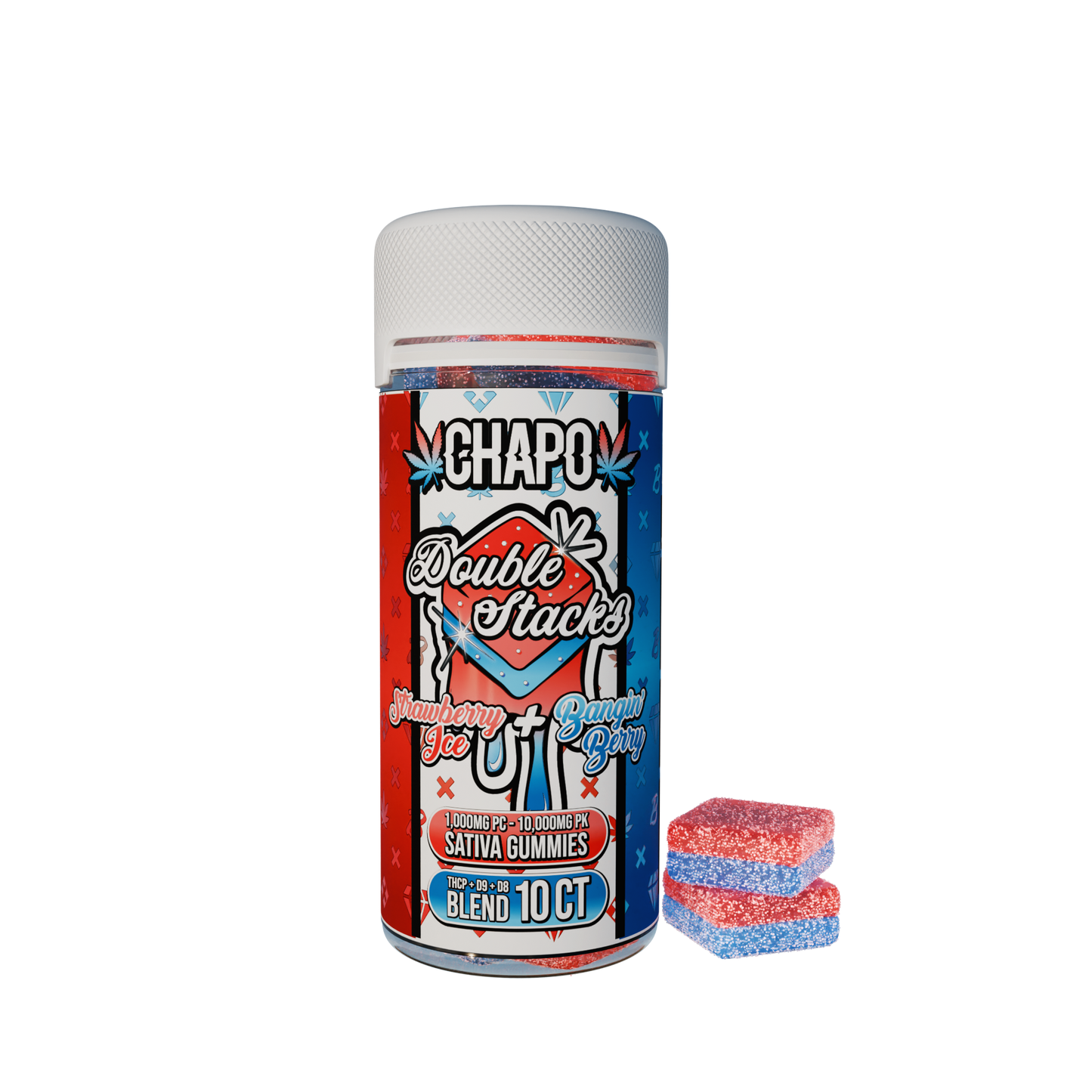 Chapo Blanco Double Stacks THC-P Gummies 10,000mg 10ct (6/Pack) [DROPSHIP]