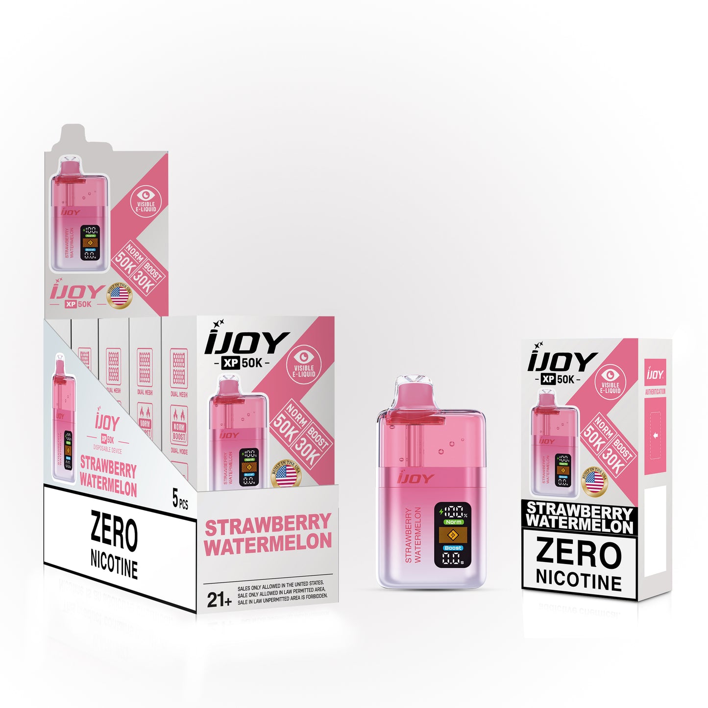 iJoy XP50K Zero Nicotine Disposable 20mL (5/pack) [Built in USA]