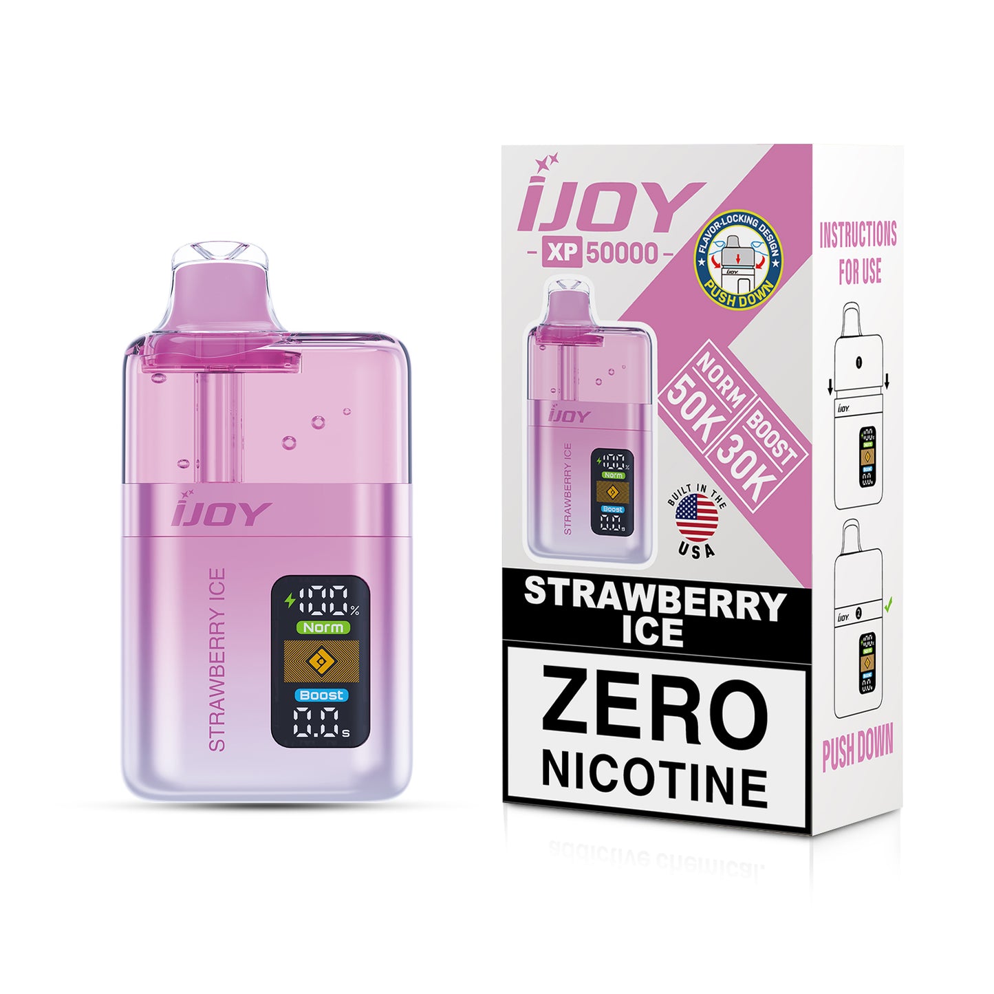 iJoy XP50K Zero Nicotine Disposable 20mL (5/pack) [TX Compliant]