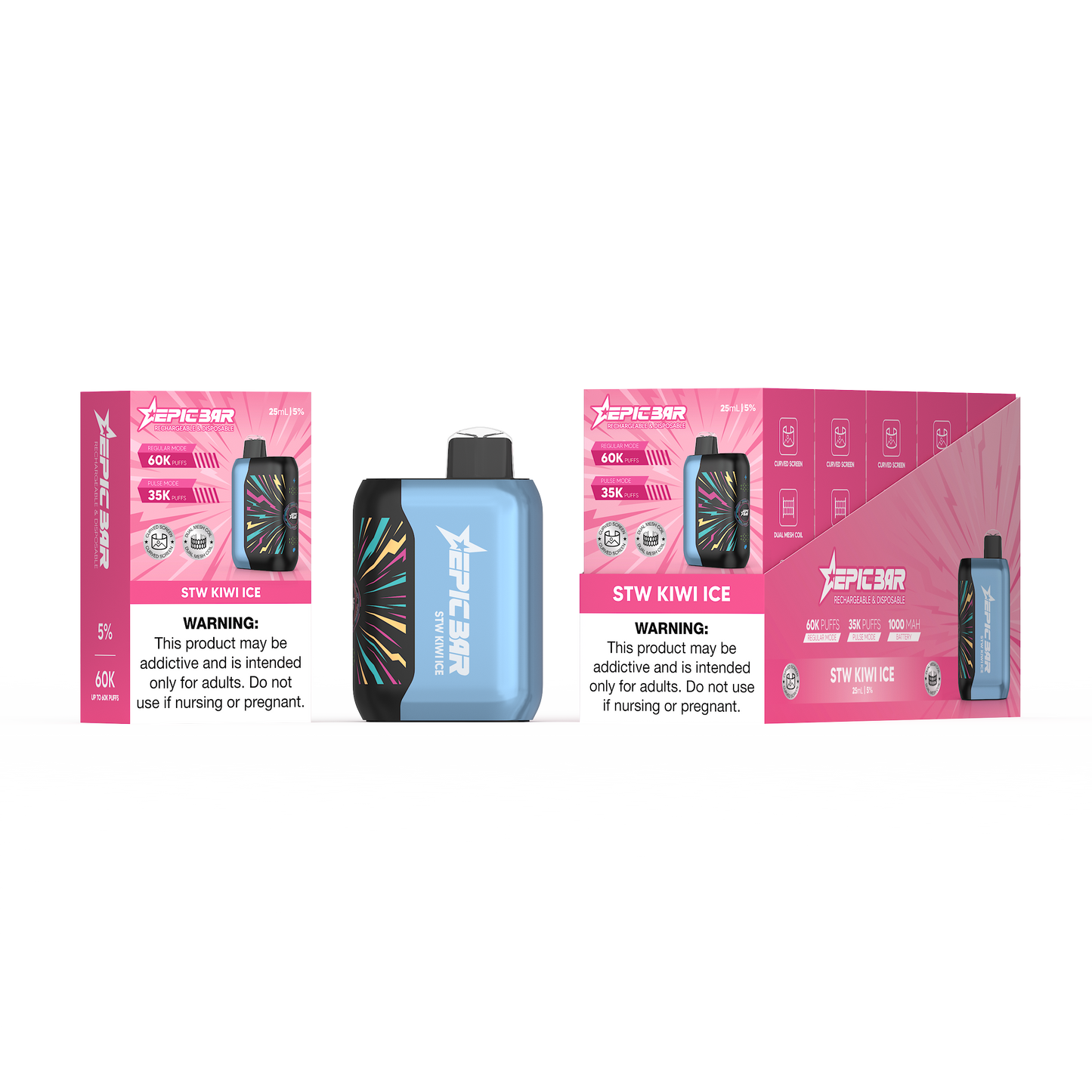 Epic Bar 60K Metatine Disposable 25mL 50mg (5/pack) [DROPSHIP]