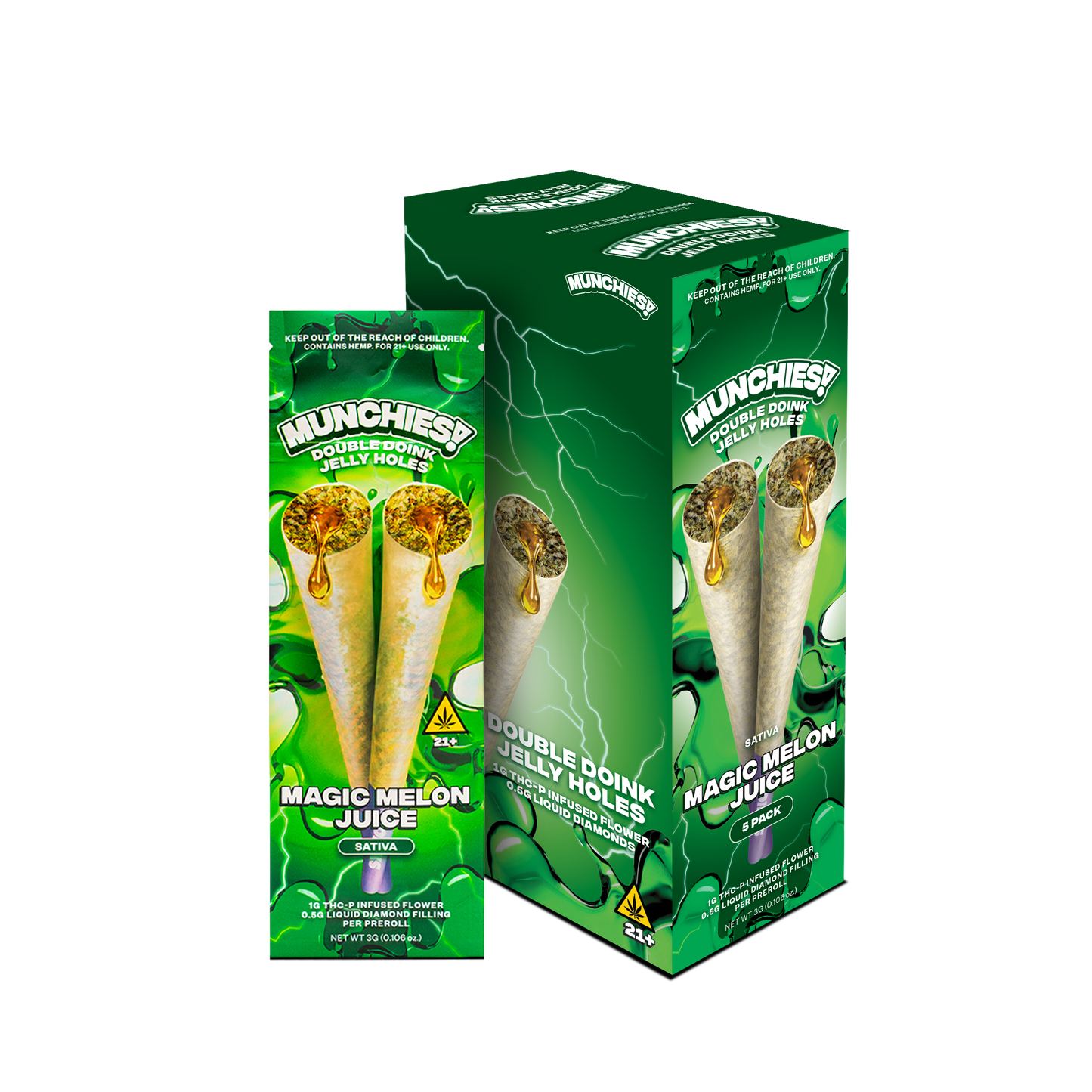 Munchies Double Doink Jelly Hole THCP (5/pack) [DROPSHIP]