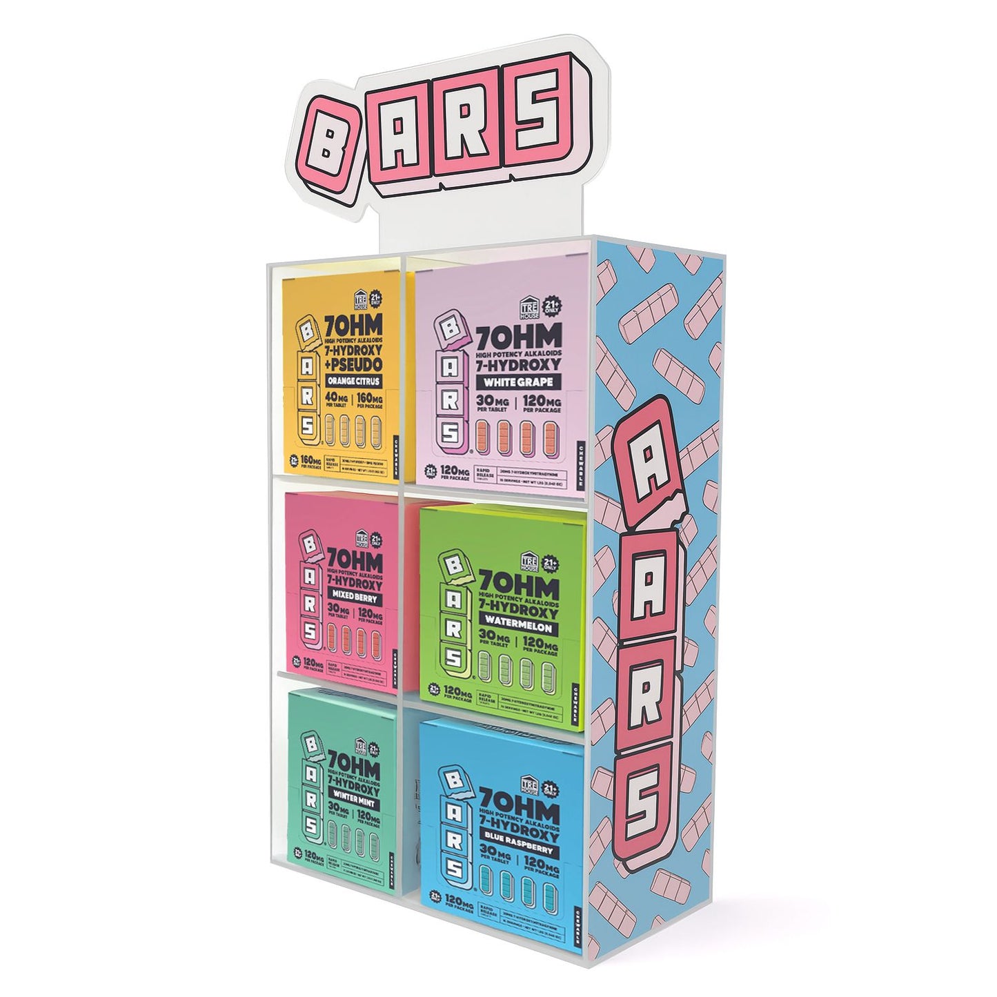 TRE House BARS 7Hydroxy Acrylic Display Variety (6/pack) [DROPSHIP]