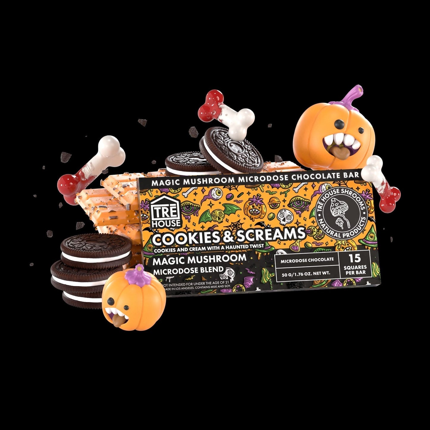 TRE House Magic Mushroom Chocolate Bar 50g (10/Pack) [DROPSHIP]