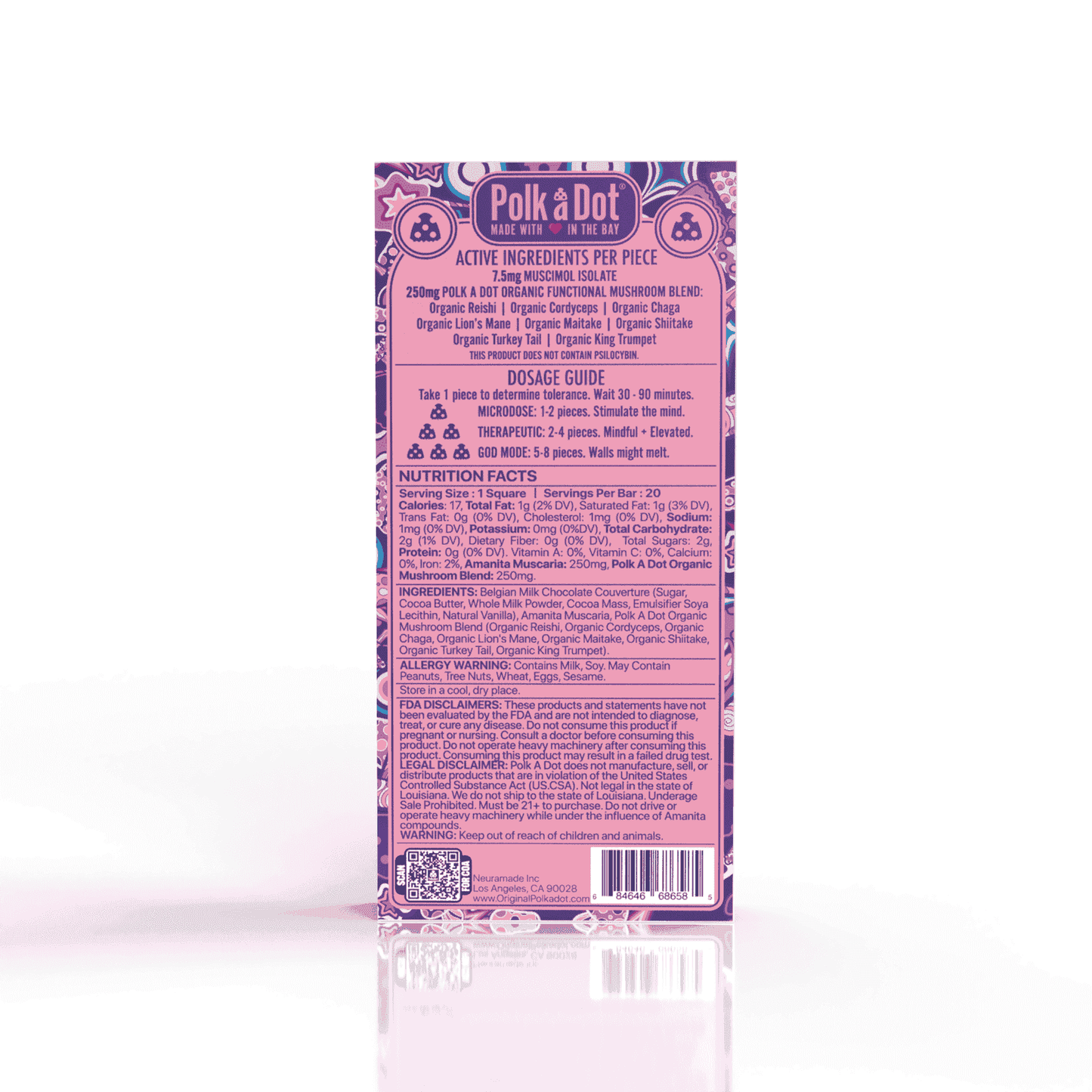 Polkadot Amanita Chocolate Bar 10000mg (10/pack)