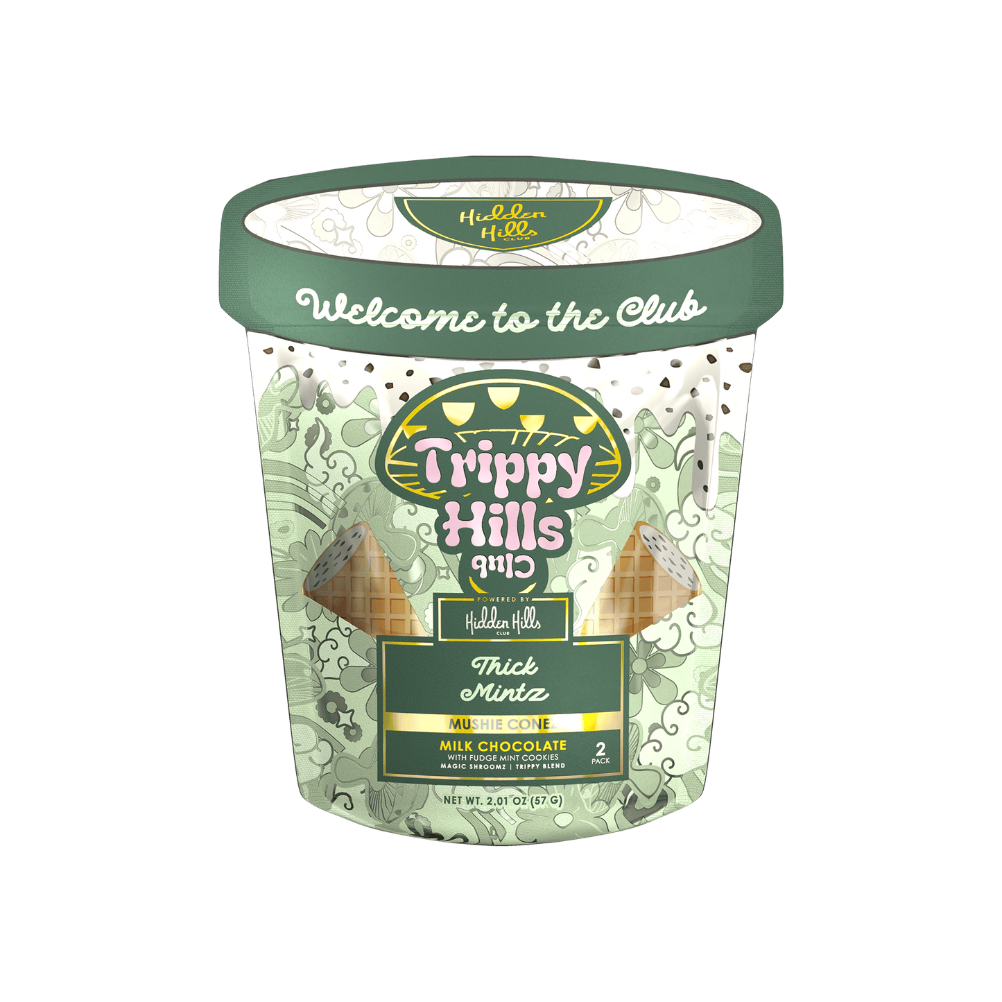 Hidden Hills Trippy Mushie Conez 2ct (5/pack)