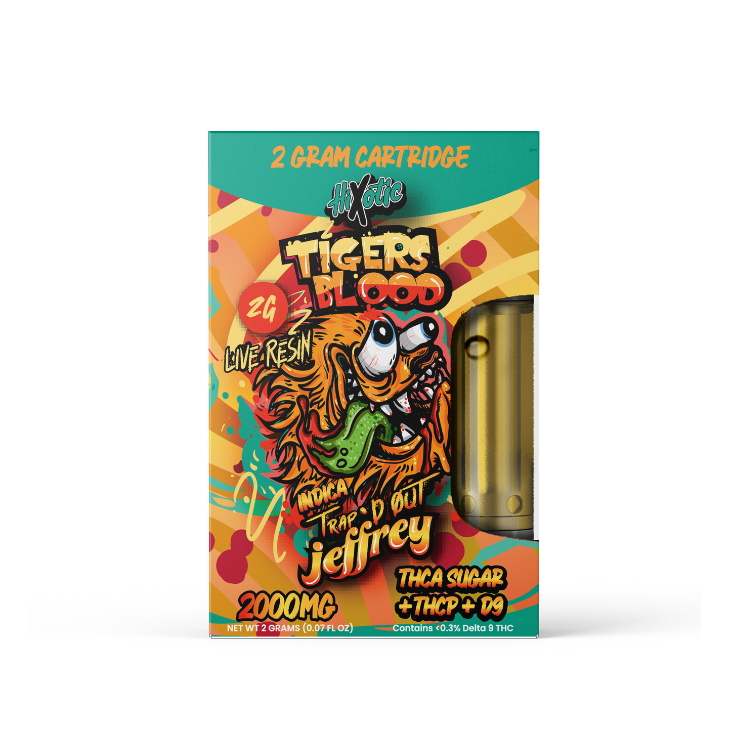 Hixotic Trap'd Out Jeffrey THC-A Cartridge 2g (5/Pack) [DROPSHIP]