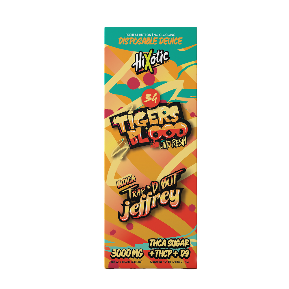 Hixotic Trap'd Out Jeffrey THC-A Disposable 3g (5/Pack) [DROPSHIP]