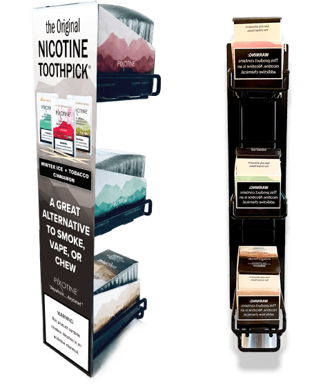 Pixotine Nicotine ToothPick 3-Tier Kitted Display 3mg [DROPSHIP]
