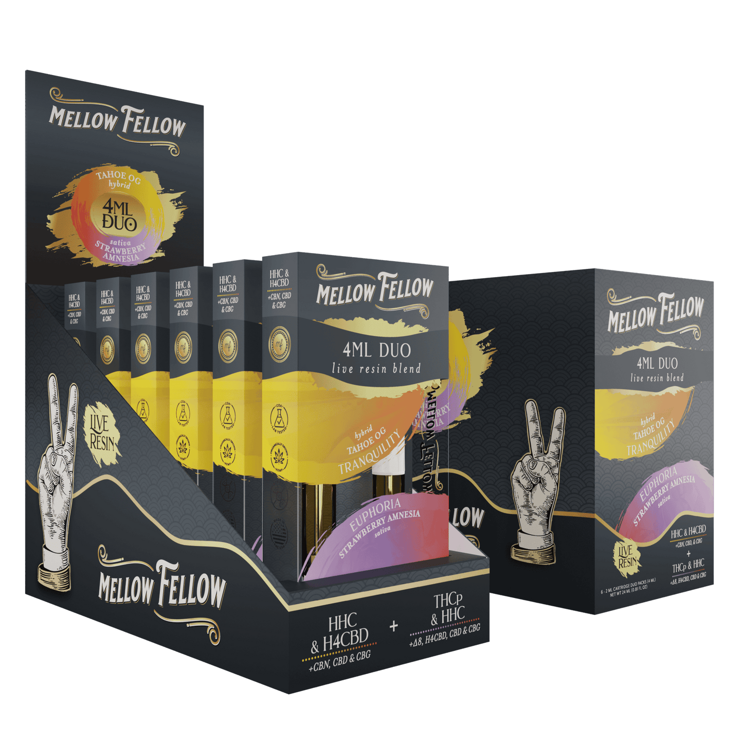 Mellow Fellow Live Resin Duo Cartridge 4g (6/pack) [DROPSHIP]