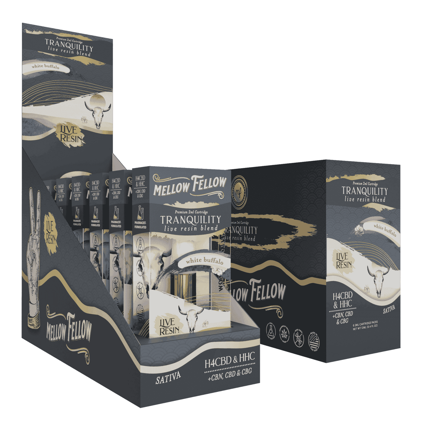 Mellow Fellow Live Resin Cartridge 2g (6/pack) [DROPSHIP]