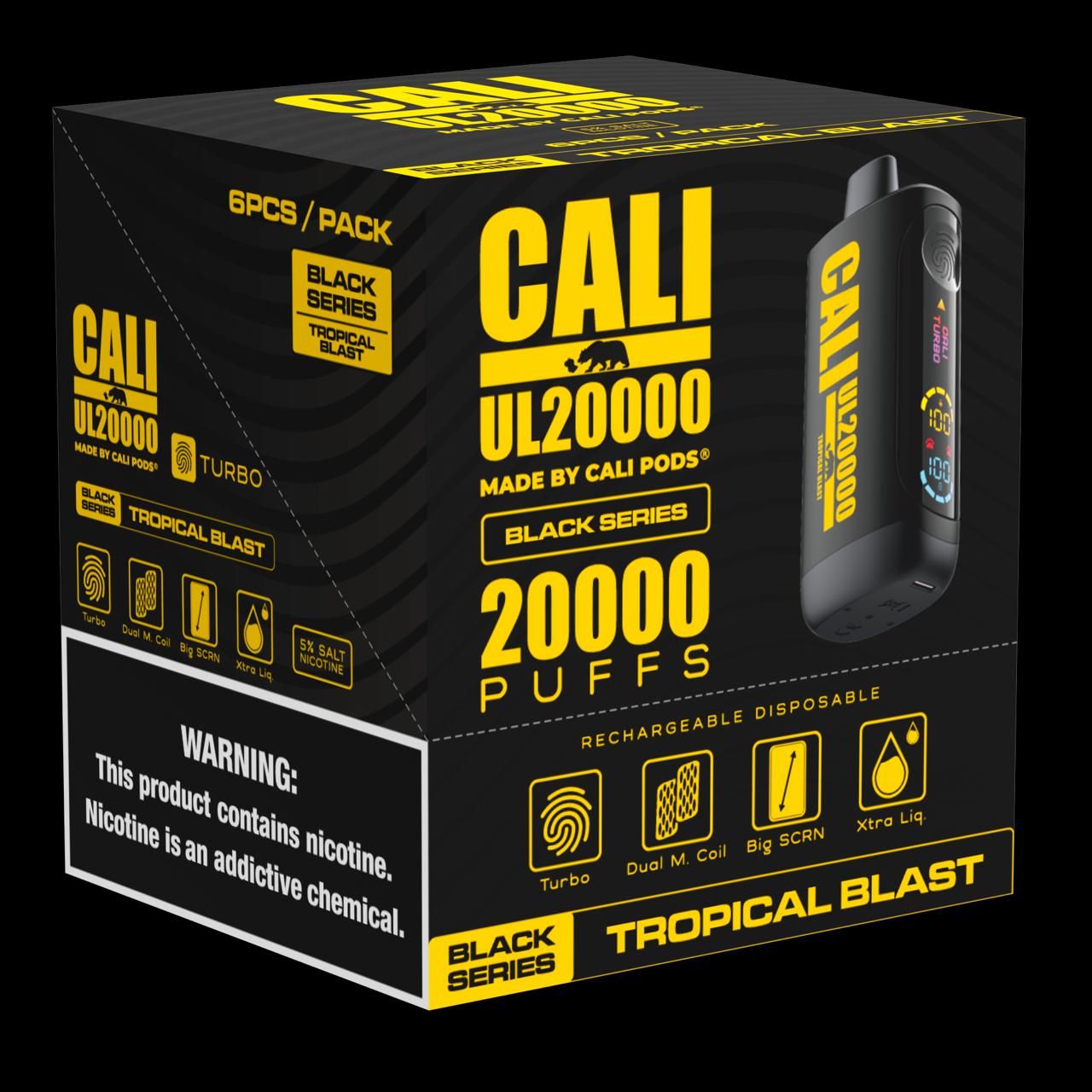 Cali UL20000 Black Series Disposable 20mL (6/pack) [DROPSHIP]