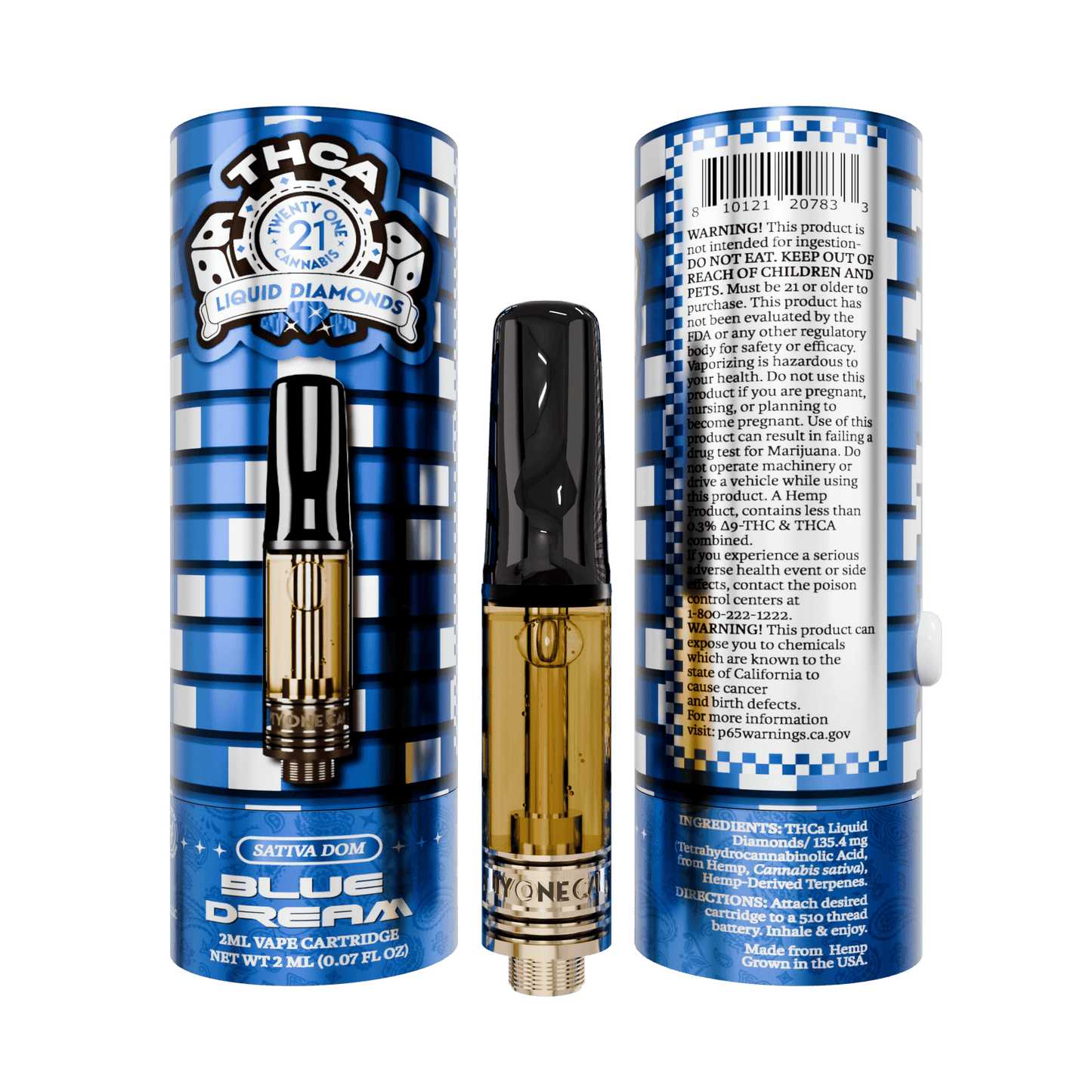Twenty One THC-A Cartridge 2mL (6/pack) [DROPSHIP]