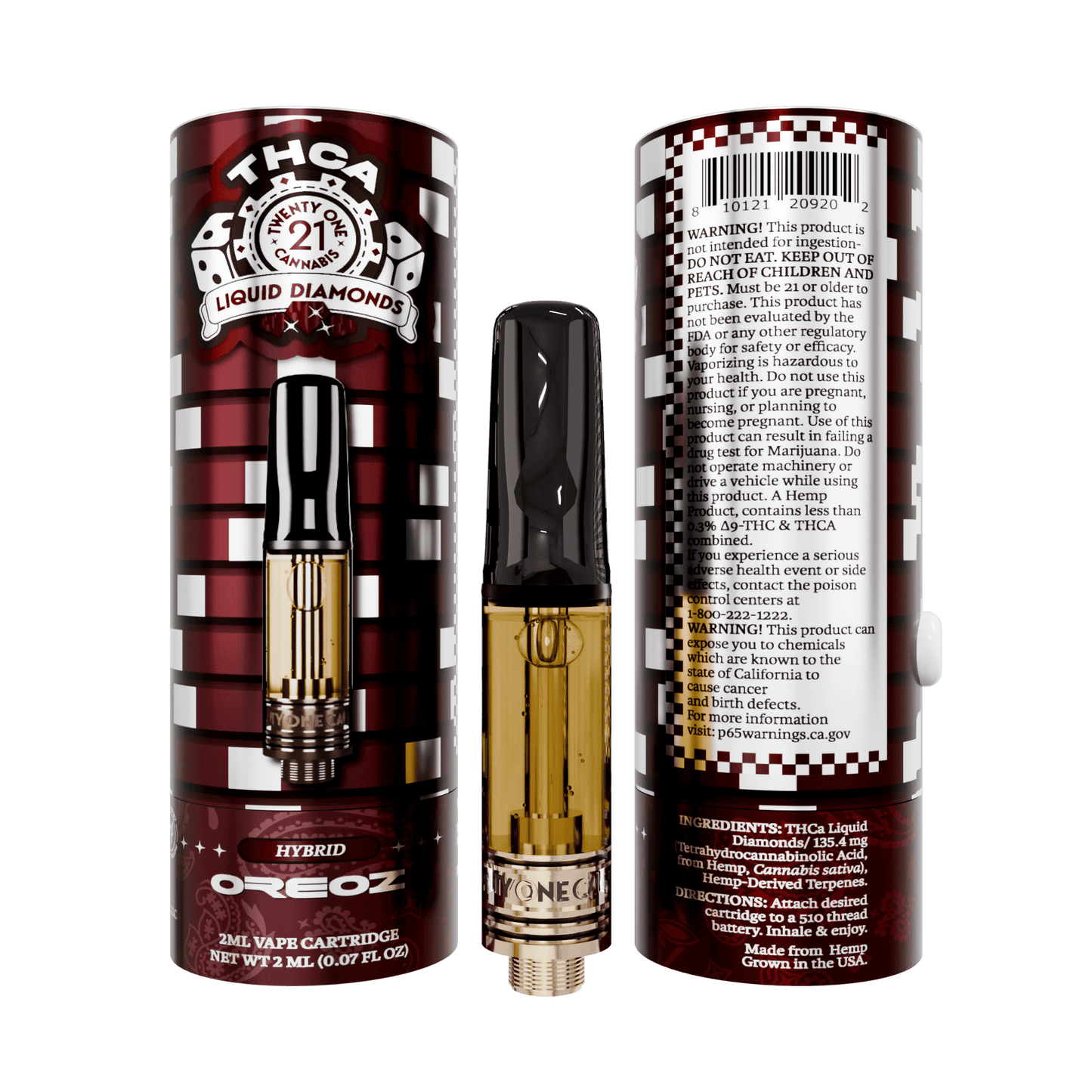Twenty One THC-A Cartridge 2mL (6/pack) [DROPSHIP]