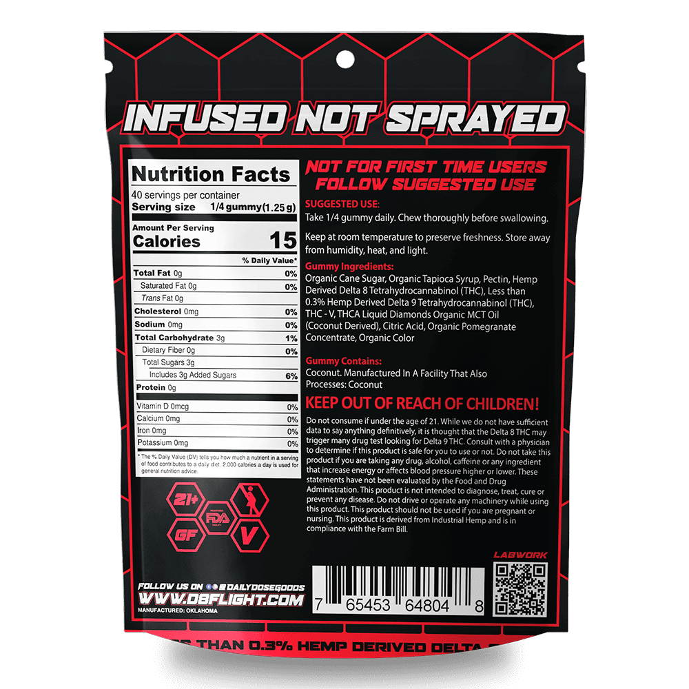 D8 Flight F*ckin Hitter Gummies Bag 3000mg 10ct (SINGLE) [DROPSHIP]