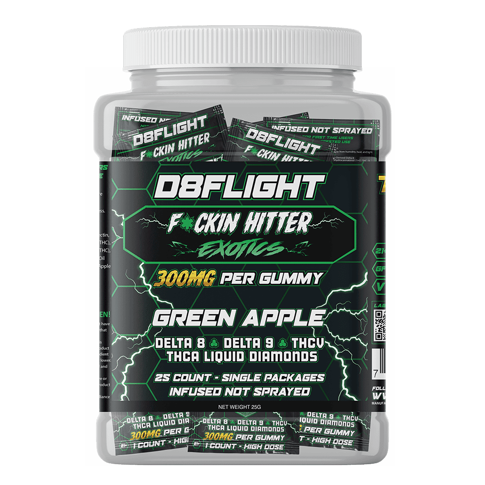 D8 Flight F*ckin Hitter Exotics Gummies Jar 300mg 25ct (SINGLE) [DROPSHIP]