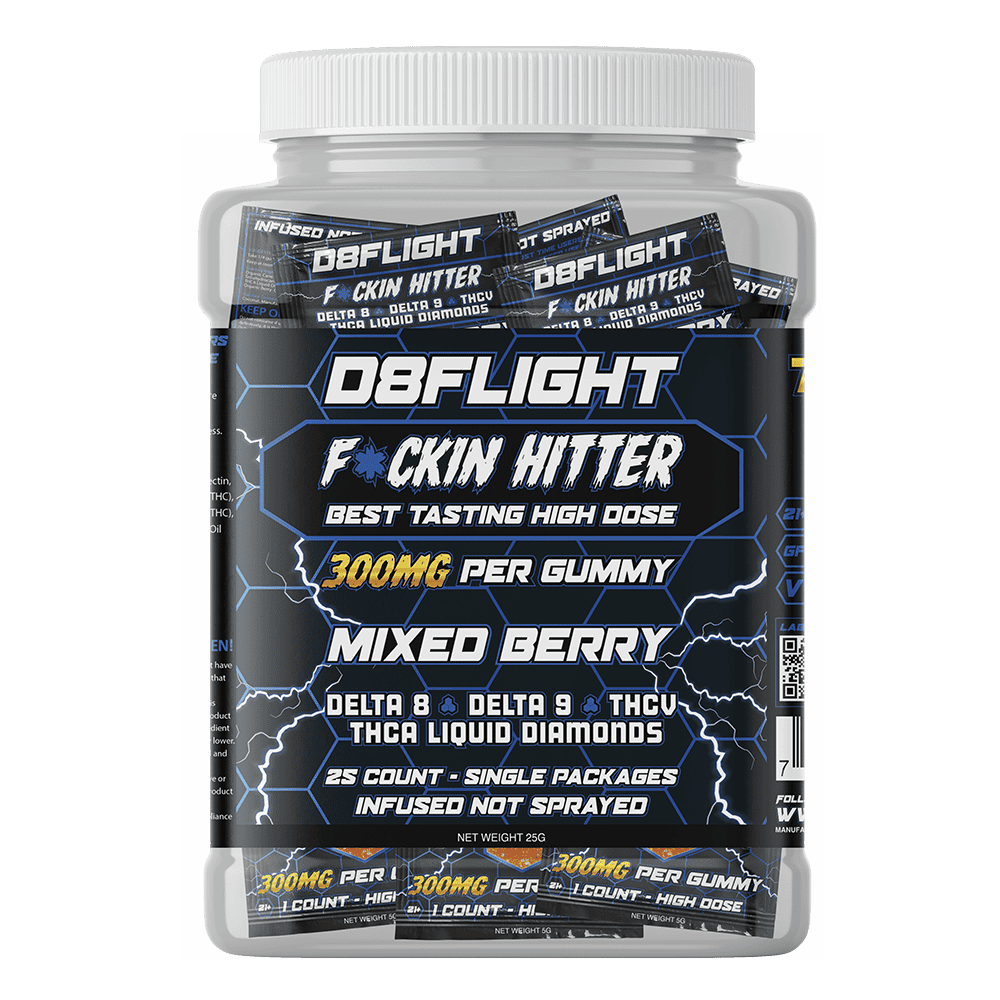 D8 Flight F*ckin Hitter Gummies Jar 300mg 25ct (SINGLE) [DROPSHIP]