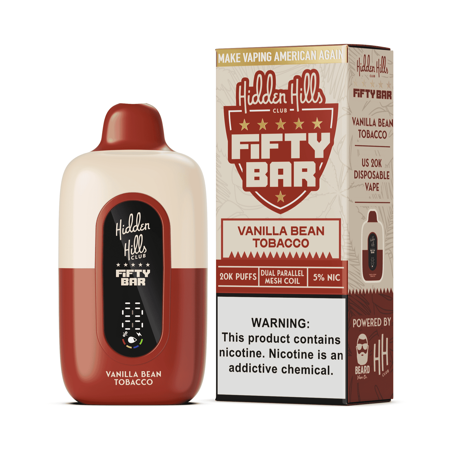 Hidden Hills x Fifty Bar 20K Disposable 16mL (5/pack)