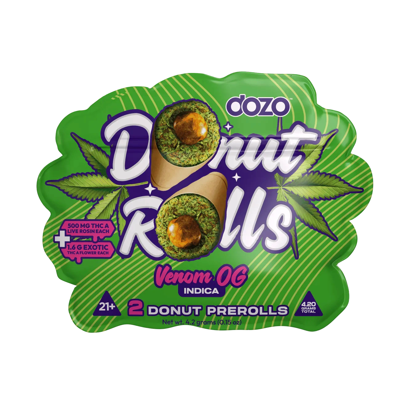Dozo Donut Rolls THC-A Pre Roll 2.1g 2ct (SINGLE)
