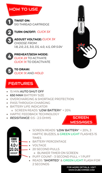 DubCharge Volt 510 Cartridge Battery (SINGLE) [DROPSHIP]