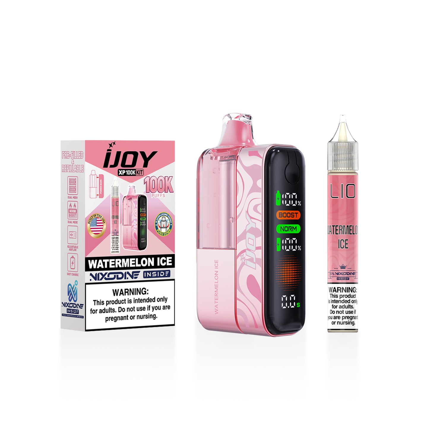 iJoy XP100K Nixodine Disposable Kit 18mL + 15mL Bottle (5/pack) [TX Compliant]